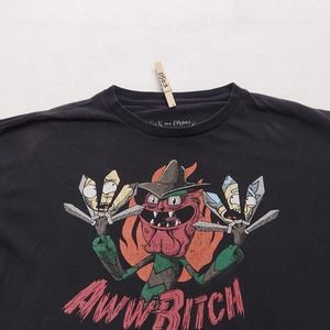 Adult Swim Rick and Morty Graphic Casual T Shirt Mens Size Large L Black